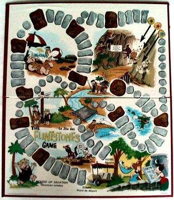 Milton Bradley Canadian Flintstone Game Board
